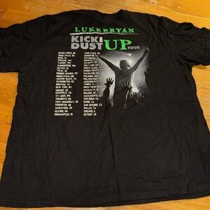 Luke Bryan Kick The Dust Up Tour Adult Sz X-Large Black 2 Sided Graphic T-Shirt